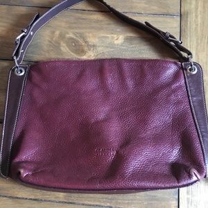 Plum and brown Claudia Firenze handbag